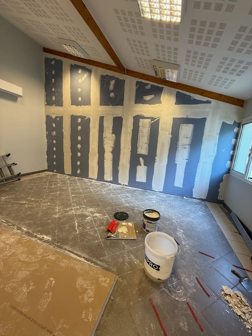 Chantier plâtrerie réalisé par Hernandez Bâtiment